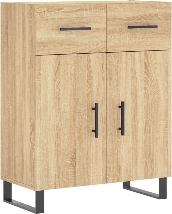 vidaXL Dressoir 69,5x34x90 cm Sonoma Eikenhout