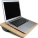 PEPE Laptopstandaard met Kussen, Laptopkussen Schoot, Laptop Tray with Cushion, Laptoptafel Bamboe, Laptopkussen voor Bed en Bank, Laptop Stand Wood