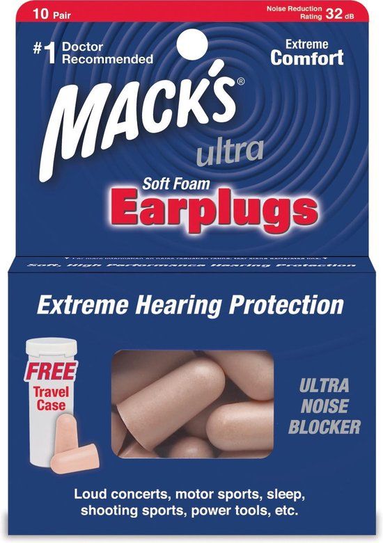 SafeSound Ultra - Oordoppen - 10 paar - Beige - Foam - SNR 32 dB