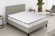 Surmatelas viscoélastique, polyester, blanc, 180x150x5 cm