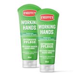 O'Keeffe's Working Hands tube van 80 ml, 2 stuks, handcrème voor extreem droog, gekraakte handen, verhoogt de vochtinhoud, vormt een beschermende laag en voorkomt vochtverlies