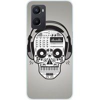 1001 coques Oppo Bedrukt siliconen hoesje compatibel met Oppo A76 Skull music