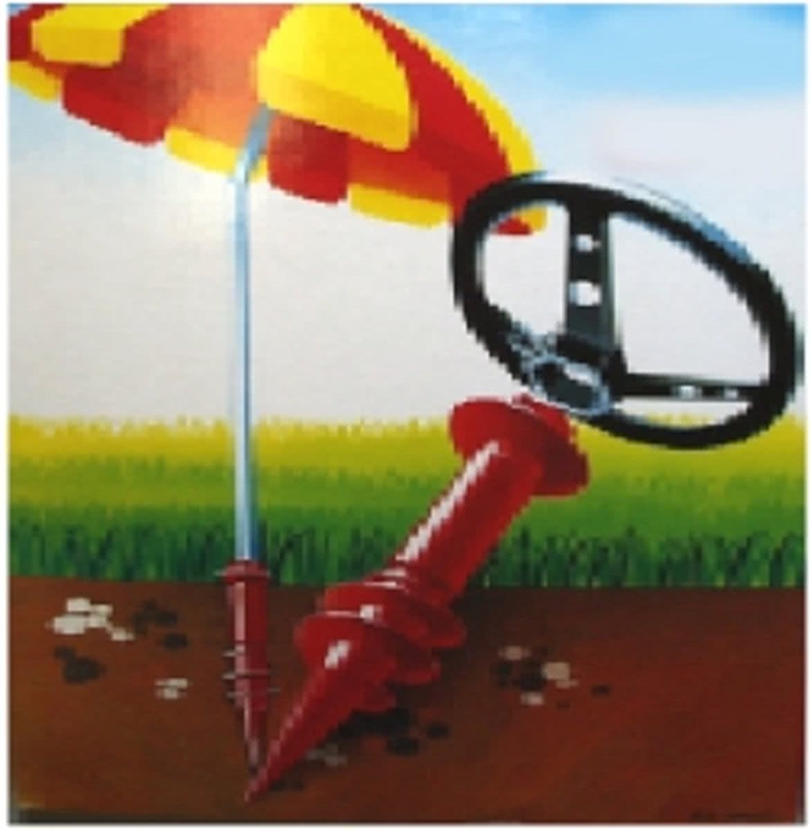 Turbodrill - Parasol Grondboor met stuur Houder voor parasol of luifel