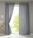 Gardinenbox 2-delige set gordijnen sjaal lussen »Berlin« HxB 225 x 140 cm grijs ondoorzichtig microsatijn lichtdoorlatend plooiband effen mat