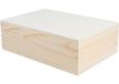 Houten kist van massief grenenhout om te decoreren, 25 x 19 x 7 cm