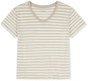 Schiesser Sleepshirt Mix & Relax Vrouwen Korte Mouw Effen Gebroken Wit 50% Katoen 50% Linnen