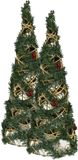 Gerimport 2x stuks kerstverlichting figuren Led kegel kerstbomen draad/groen 40 cm 20 leds