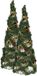 Gerimport 2x stuks kerstverlichting figuren Led kegel kerstbomen draad/groen 40 cm 20 leds