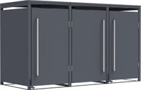 Westmann Pedura-3 Metalen Containerombouw met Pedaal bediening - 3 kliko's - Antraciet