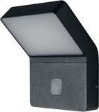OSRAM ENDURA LED-wandlamp, blanc chaud 3000 K, lampe d'extérieur, 12W, détecteur de mouvement caché, IP44, 750lm, aluminium moulé, gris foncé