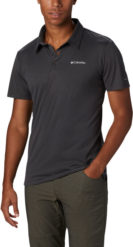 Columbia Triple Canyon Tech Poloshirt Heren, shark/caramel S 2020 Poloshirts