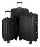 Huishoudkoffer HAUPTSTADTKOFFER Bruiloft Bagage Trolley koffer met 4 wielen zwart Set
