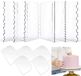 Set de grattoirs à gâteau acryliques sans marque - 6 pièces d'outils de décoration - Lisseurs à gâteau transparents