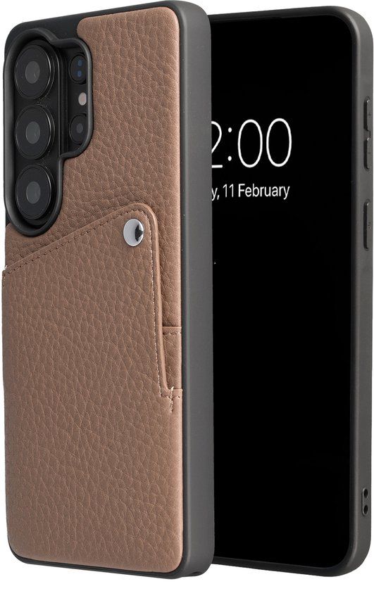 Selencia Hoesje - Geschikt voor Samsung Galaxy S26 Ultra - Backcover met Pashouder - Mocha Brown