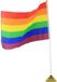 banderin Pride - Lgbt Kleine Tafel-Vlag - Regenboogkleuren - 20,5cmx14cm