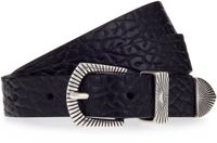 b.belt Riem Leder - Dames - 90 cm - schwarz
