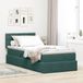 Maison Exclusive - Lit coffre à LED avec matelas vert foncé 90 x 200 cm, velours