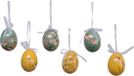 Decoris Paaseieren - 6 stuks - foam - 6 cm - Geel