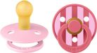 BIBS Colour Fopspeen - Rond - 2 Stuks - 0-6 Mnd - Baby Pink/Coral Mix
