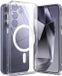 Ringke Fusion Magnetic | Étui pour Samsung Galaxy S24 | Compatible MagSafe | Coque arrière norme militaire | Transparent