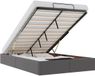 vidaXL Cadre de lit Similicuir Gris 120x190 cm