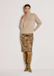 MADELEINE Trui Trui, Wol, Cashmere, Viscose, Opstaande kraag, Lange mouw, Gemeleerd, Regular Fit, Maat 48, Beige