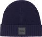 Hugo Boss BOSS Flavio muts wol - heren muts met omslag - donkerblauw