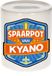Bellatio Decorations Kinder spaarpot met naam - Kyano - keramiek - met dop - wit