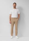 s.Oliver Herenbroek zandsteen Regular Fit Polyester