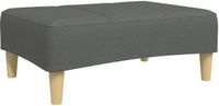 vidaXL Voetenbank 77x55x31 cm stof donkergrijs
