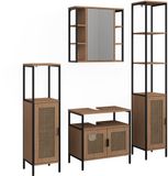 Vicco Badkamermeubelset Linara, Eiken, Set van 4