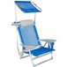 Markenlos Strandstoel met parasol en kussen - Draagtas - 5 standen - Max. 110 kg - 46,5 x 43,5 x 65 cm