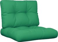 vidaXL Palletkussens 2 stuks stof groen