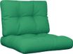 vidaXL Palletkussens 2 stuks stof groen
