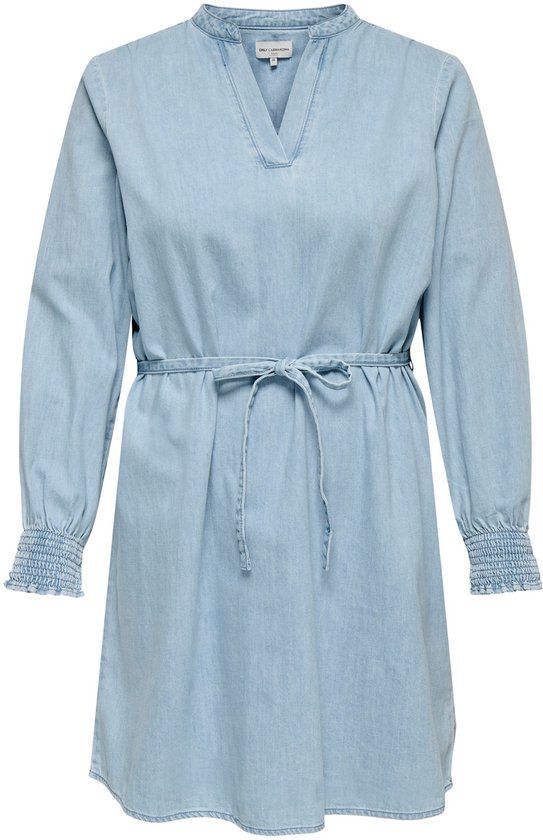 ONLY Carmakoma Denim jurk CARMETTA Midi-jurk Light Blue Denim