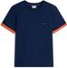 Tommy Hilfiger Heren T-shirt Katoen/Polyamide XL Donkerblauw/Oranje Herfst/Winter 2026