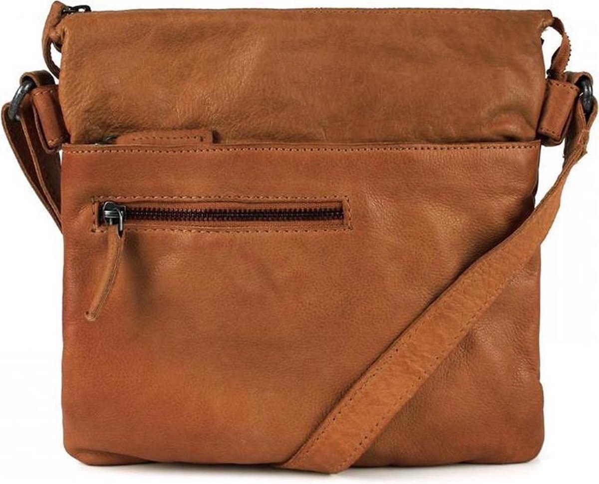 DSTRCT Crossbodytas Harrington Road Leer - cognac