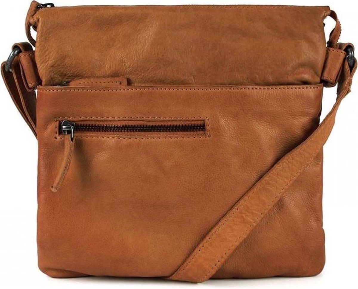 DSTRCT Crossbodytas Harrington Road Leer - cognac