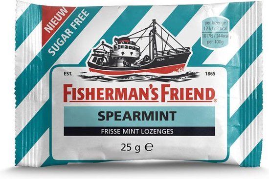Fisherman's Friend Zak Spearmint Suikervrij 25 gr