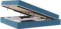 vidaXL Opbergbed met matras, donkerblauw, 200 x 200 cm, fluweel