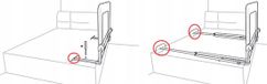 Nukido Veiligheidshoes voor bed 180 x 42 x 35 cm grijs
