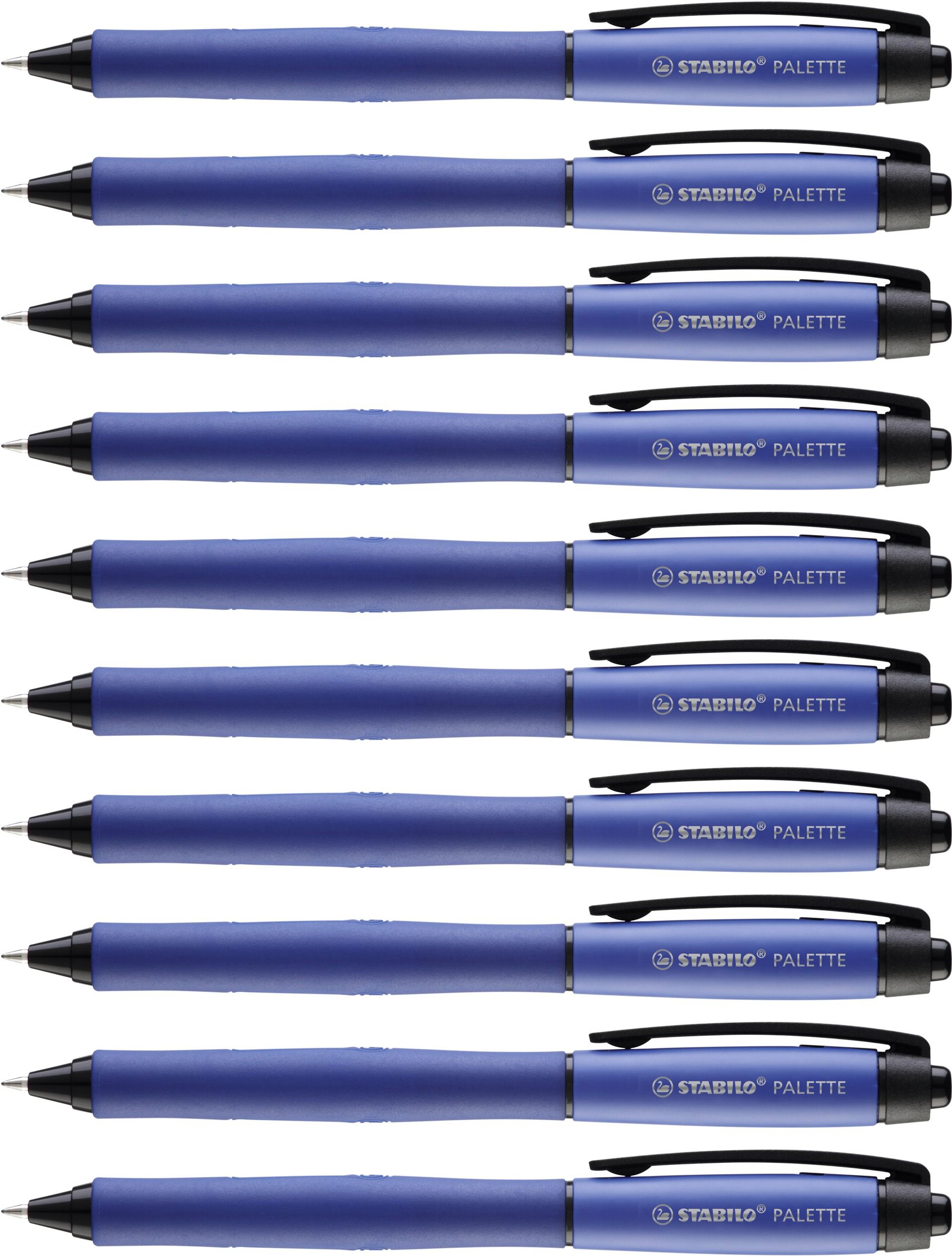 STABILO PALETTE Rollerball Pen - Blue - Fine 0.4mm - 10 Pack