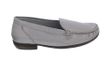 Waldläufer Mocassin met voetbed om te wisselen Hina 437502-131-070, nubuckleer met metallic effect, grijs, breedte H grijs