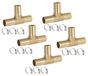 Merkloos Solidchoice - 1 Inch Messing T-Stuk voor Slangen met Klemmen, Set van 5