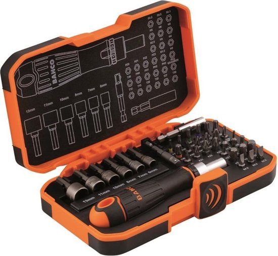 Bahco 59/S36BCR Ratelschroevendraaier ¼ ”en bitset, 36-delig