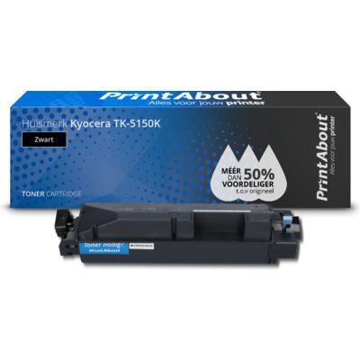 PrintAbout Huismerk TK-5150K Zwart Toner | 13.500 Pagina's | Compatibel met Kyocera ECOSYS M6035, M6535, P6035