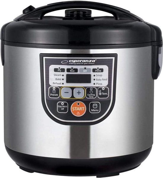 Esperanza EKG011 - Multicooker - 5L - Zilverkleurig