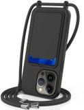 Selected by GSMpunt.nl Hoesje met Koord en Pasjeshouder Geschikt voor Apple iPhone 15 Pro - Zwart
