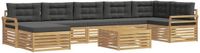 vidaXL - Buiten - bank - set - 8 - st - Wit - en - antracietkleurig