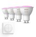 Philips Hue Uitbreidingspakket - GU10 - 4 Spotjes - Wit en Gekleurd Licht - Hue Dial Switch